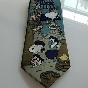 Vintage 1958 SNOOPY &WOODSTOCK Peanuts Silk Tie. Make Me An Offer.